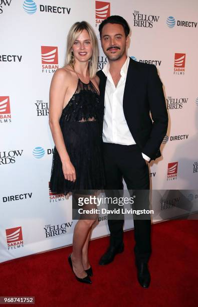 Model Shannan Click and actor Jack Huston attend Saban Films' and DirecTV's special screening of "Yellow Birds" at The London Screening Room on June...