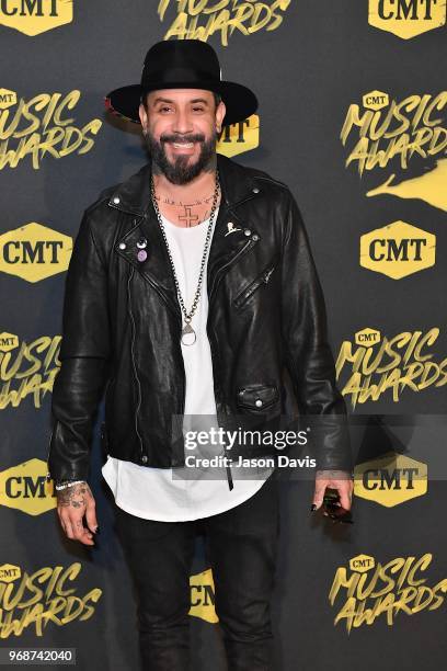 Recording Artist A.J. McLean arrives at the 2018 CMT Music Awards at Bridgestone Arena on June 6, 2018 in Nashville, Tennessee.