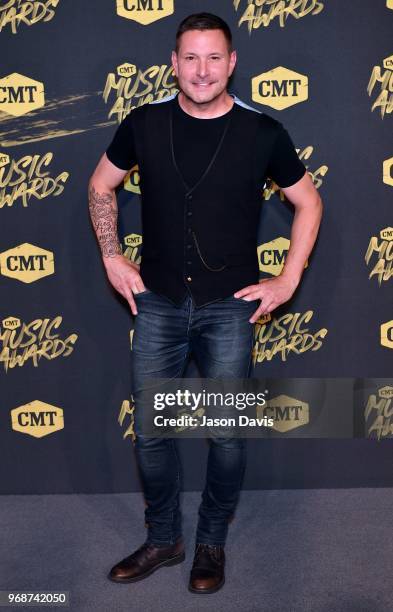 Ty Herndon arrives at the 2018 CMT Music Awards at Bridgestone Arena on June 6, 2018 in Nashville, Tennessee.