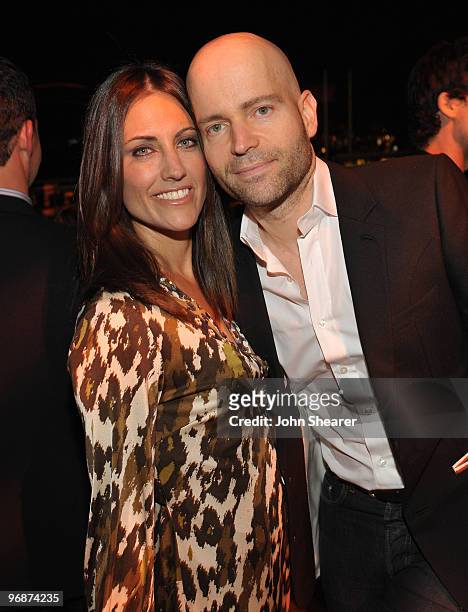 S Tracy Brennan and Marc Forster attend the Audi Diesel dinner at Sunset Tower on October 29, 2009 in West Hollywood, California.