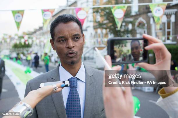 Bashir Ibrahim, whose brother Abdirahman was injured during the Finsbury Park Mosque terror attack, poses for a picture this evening outside of...