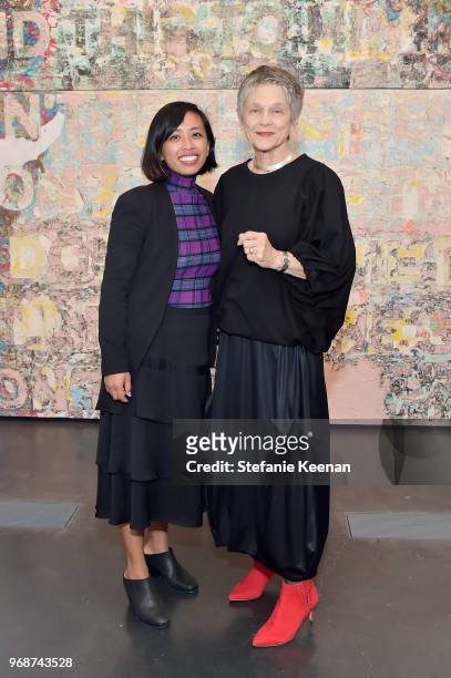 Curators Clarissa Esguerra and Kaye Spilker attend LACMA Director's Circle Celebrates The Wear LACMA Spring 2018 Collection With Designs By LFrank...