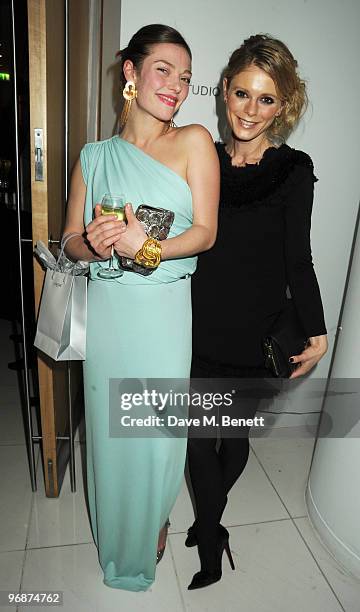 Camilla Rutherford and Emilia Fox attend the Lancome and Harper's Bazaar Pre-BAFTA Party co-hosted by actress Kate Winslet, at St Martin's Lane Hotel...