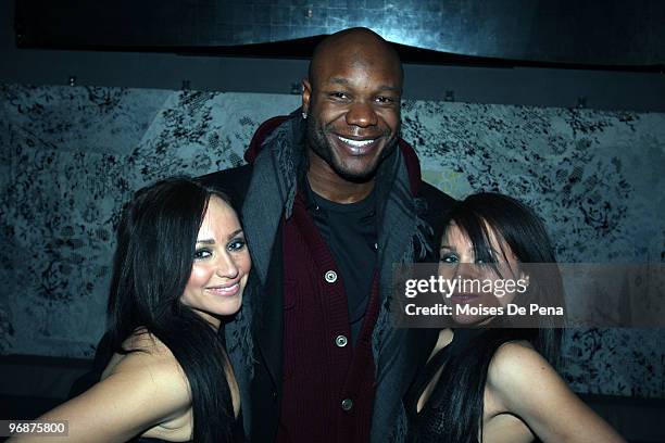 Stacy Silva, keith Bulluck and Darcy Silva attends Indashio Fall 2010 Red Carpet Collection after at the Hotel on Rivington on February 18, 2010 in...