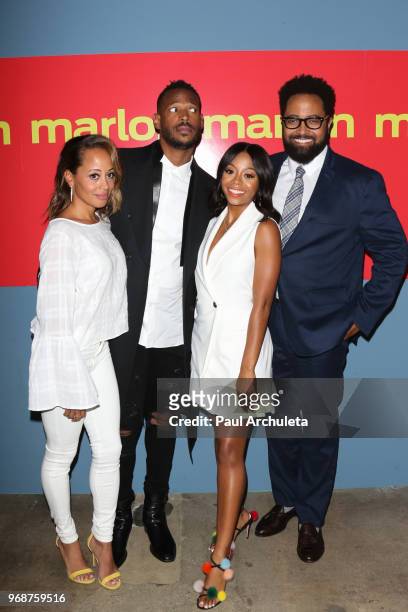 Actors Essence Atkins, Marlon Wayans Bresha Webb and Diallo Riddle attend Universal Television's FYC for "Marlon" at UCB Sunset Theater on June 6,...