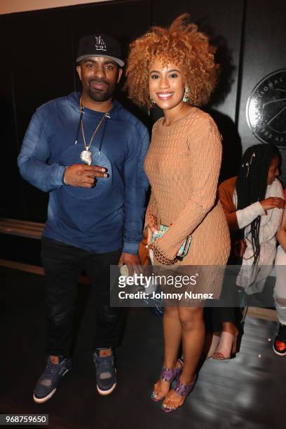 Clue and Ezinma attend the NBPA PVA x Finals Viewing Party at NBPA Headquarters on June 6, 2018 in New York City.