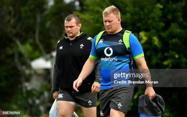 Queensland , Australia - 7 June 2018; Jack McGrath, left, and John Ryan arrive for Ireland rugby squad training at Royal Pines Resort in Queensland,...