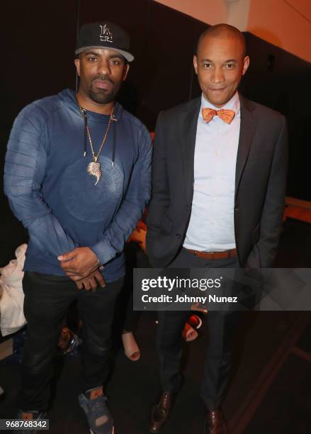 Clue and Dr. Lee Gause attend the NBPA PVA x Finals Viewing Party at NBPA Headquarters on June 6, 2018 in New York City.