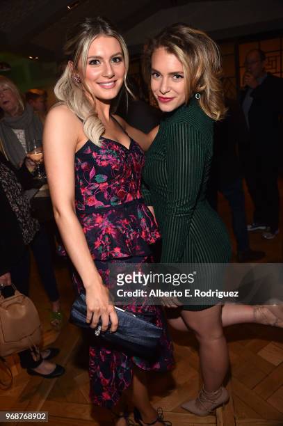 Actors Carrie Wampler and Renee Willett attend the after party for Saban Films' And DirecTV's Special Screening Of "Yellow Birds" at The London...