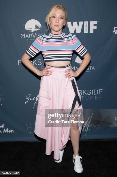 Writer/actress Madelyn Deutch poses for portrait at the premiere of MarVista Entertainment's 'The Year Of Spectacular Men' at HYDE Sunset: Kitchen +...