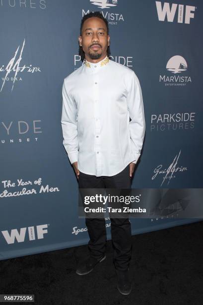 Actor Brandon T. Jackson arrives to the afterparty for the premiere of MarVista Entertainment's 'The Year of Spectacular Men' at HYDE Sunset: Kitchen...