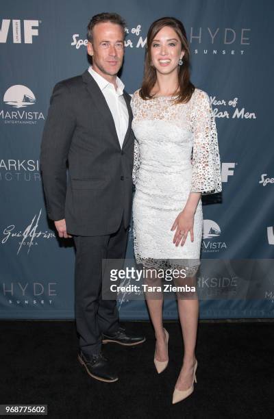 Actress Melissa Bolona and guest attend the afterparty for the premiere of MarVista Entertainment's 'The Year Of Spectacular Men' at HYDE Sunset:...