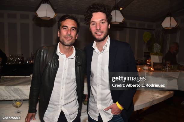 Director Alexandre Moors and SVP of Marketing at Saban Films, Jonathan Saba attend the after party for Saban Films' And DirecTV's Special Screening...