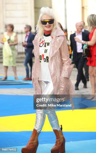 Pam Hogg attends the Royal Academy of Arts Summer Exhibition Preview Party at Burlington House on June 6, 2018 in London, England.