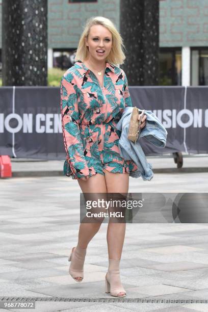 Jorgie Porter seen outisde the ITV Studios on June 7, 2018 in London, England.