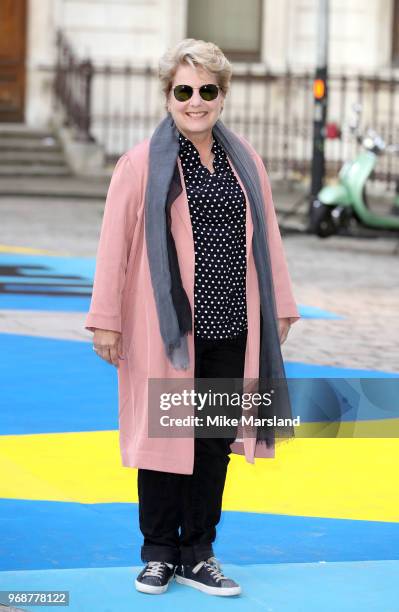 Sandi Toksvig attends the Royal Academy of Arts Summer Exhibition Preview Party at Burlington House on June 6, 2018 in London, England.