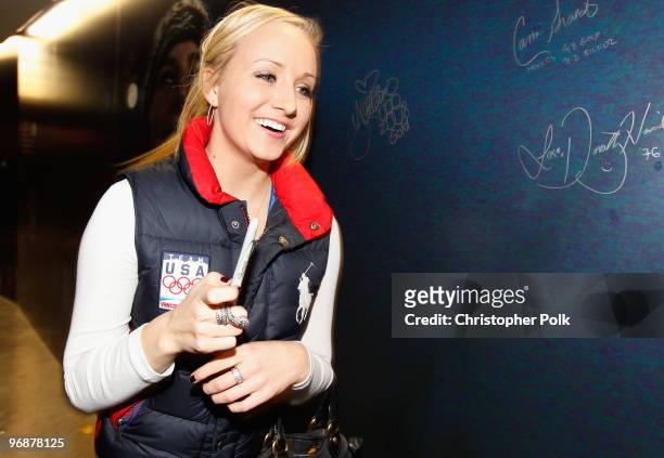 United States Olympic gymnast Nastia Liukin hangs out at the USA House on February 18, 2010 in Vancouver, Canada.