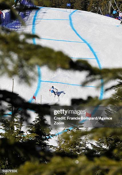 Bode Miller of the USA takes the Silver Medal during the men's alpine skiing Super-G on day 8 of the Vancouver 2010 Winter Olympics at Whistler...