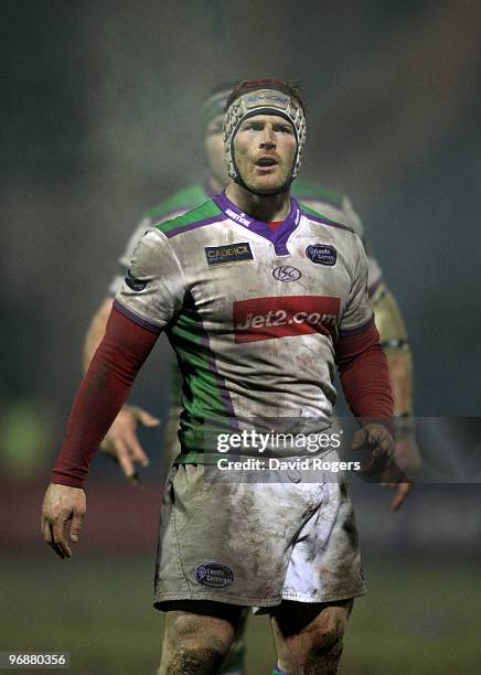 Andy Titterrell of Leeds looks on during the Guinness Premiership match between Sale Sharks and Leeds Carnegie at Edgeley Park on February 19, 2010...