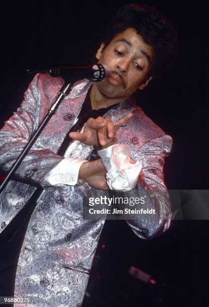 Morris Day of the band The Time performs at First Avenue nightclub in Minneapolis, Minnesota in December 1985.
