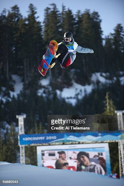 Winter Olympics: Norway Kjersti Buaas in action during Women's Snowboard Halfpipe Qualifying at Cypress Mountain. West Vancouver, Canada 2/18/2010...