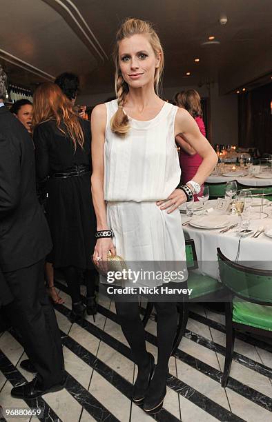 Laura Bailey attends private dinner hosted by Vogue Editor Alexandra Shulman and Nick Jones on February 19, 2010 in London, England.