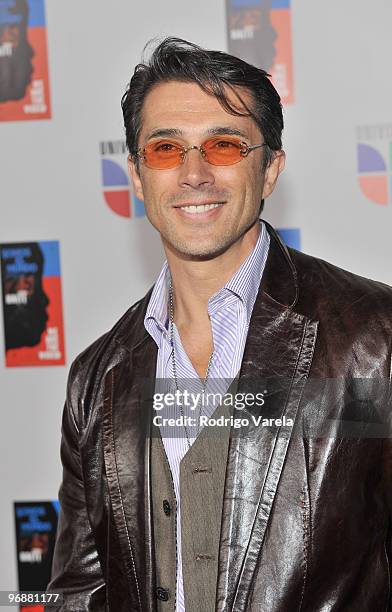 Sergio Mayer arrives at recording of "Somos El Mundo" - "We Are The World" by Latin recording artist at American Airlines Arena on February 19, 2010...