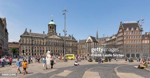 General view of the Dam Square on May 27, 2018 in Amsterdam, Netherlands. The best-known building at this square is the Royal Palace .