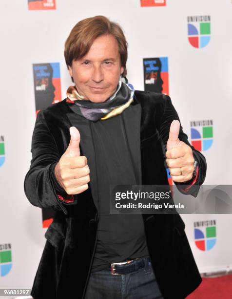 Ricardo Montaner arrives at recording of "Somos El Mundo" - "We Are The World" by Latin recording artist at American Airlines Arena on February 19,...