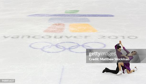 Vanessa Crone and Paul Poirier of Canada compete in the Figure Skating Compulsory Ice Dance on day 8 of the Vancouver 2010 Winter Olympics at the...