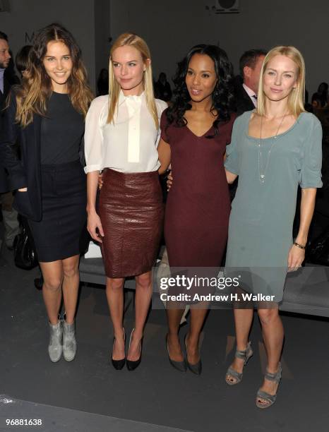 Actors Isabel Lucas, Kate Bosworth, Kerry Washington and Naomi Watts attend the Calvin Klein Fall 2010 Fashion Show during Mercedes-Benz Fashion Week...