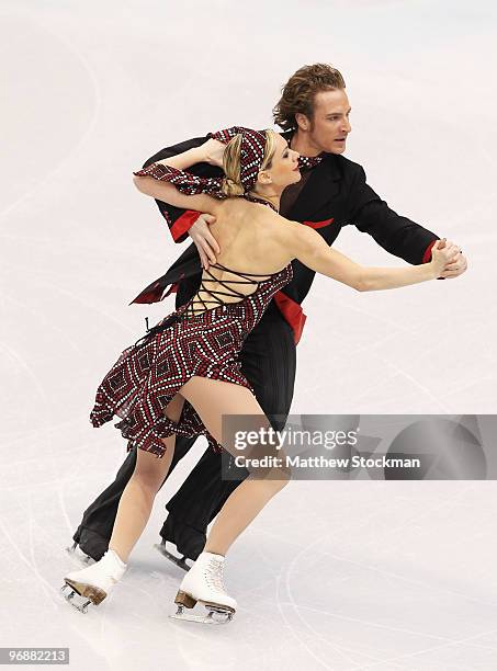 Nathalie Pechalat and Fabian Bourzat of France compete in the Figure Skating Compulsory Ice Dance on day 8 of the Vancouver 2010 Winter Olympics at...