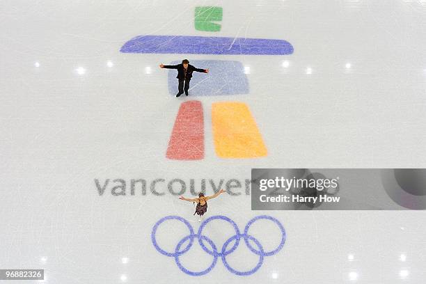 Nathalie Pechalat and Fabian Bourzat of France compete in the Figure Skating Compulsory Ice Dance on day 8 of the Vancouver 2010 Winter Olympics at...