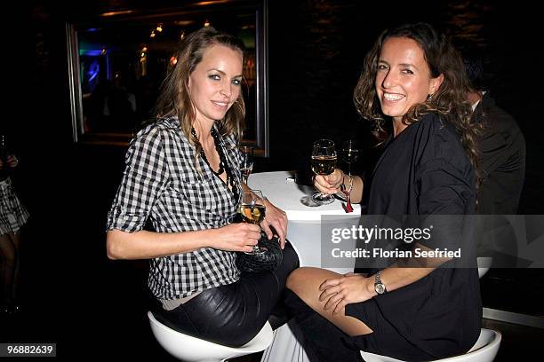 Actress Simone Hanselann and Ulrike Beck attend the 'Tele 5 Director's Cut`during the 60th Berlin Film Festival at Puro Lounge on February 19, 2010...