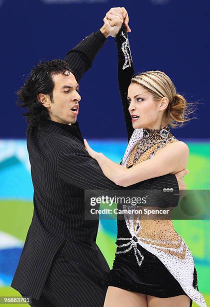 Tanith Belbin and Benjamin Agosto of United States compete in the Figure Skating Compulsory Ice Dance on day 8 of the Vancouver 2010 Winter Olympics...