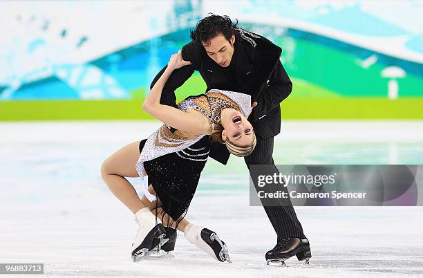 Tanith Belbin and Benjamin Agosto of United States compete in the Figure Skating Compulsory Ice Dance on day 8 of the Vancouver 2010 Winter Olympics...