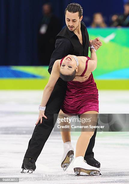 Federica Faiella and Massimo Scali of Italy compete in the Figure Skating Compulsory Ice Dance on day 8 of the Vancouver 2010 Winter Olympics at the...