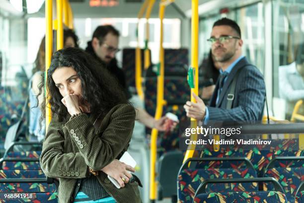 Cluttered Bus Rider Sad Commuter Photos and Premium High Res Pictures - Getty Images
