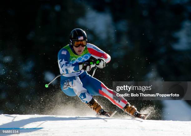 Andrew Weibrecht of the USA competes in the men's alpine skiing Super-G on day 8 of the Vancouver 2010 Winter Olympics at Whistler Creekside on...