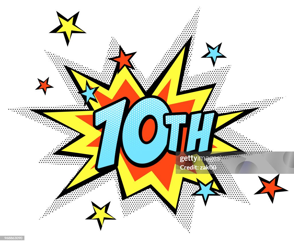 Tenth Math Cartoon The Tenth Retro Poster Vector Illustration High-Res Vector Graphic ...