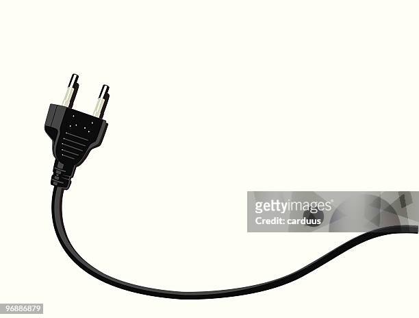 two pin stecker - steel cable stock-grafiken, -clipart, -cartoons und -symbole