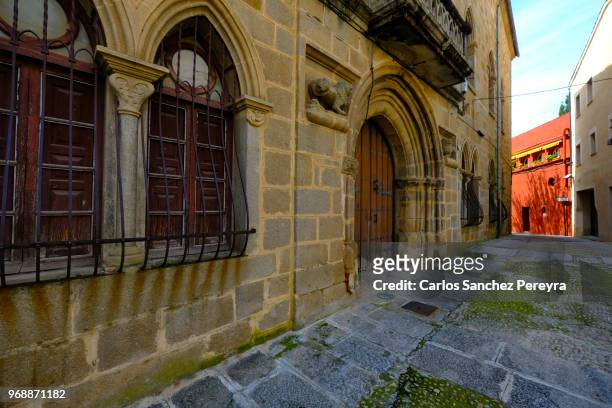 medieval architecture in plasencia - extremadura stock pictures, royalty-free photos & images