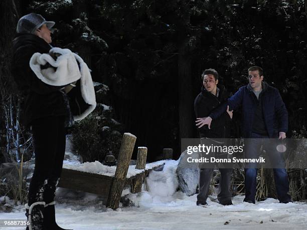 Farah Fath , baby, Scott Clifton and Scott Evans in a scene to begin airing the week of February 15, 2010 on Disney General Entertainment Content via...