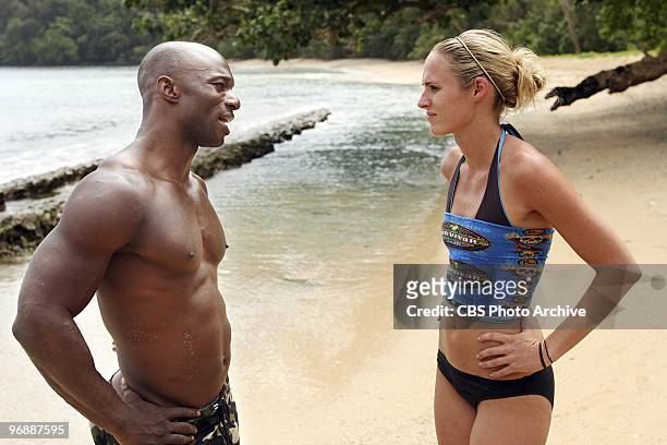 James Clement, and Candice Woodcock, during the second episode of SURVIVOR: HEROES VS. VILLAINS, Thursday, Feb. 18 on the CBS Television Network.