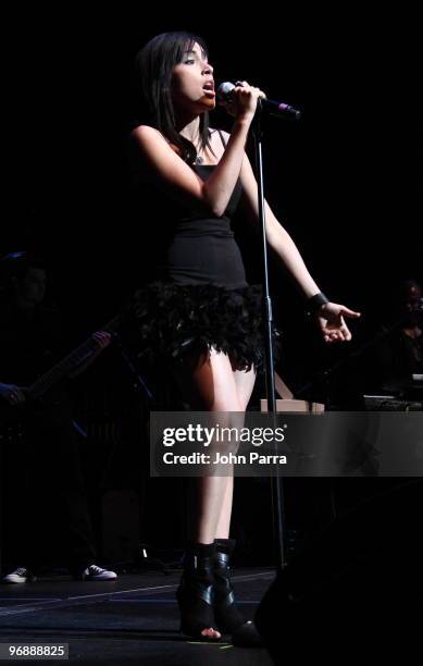 Ana Isabelle performs at Fillmore Miami Beach on February 19, 2010 in Miami Beach, Florida.