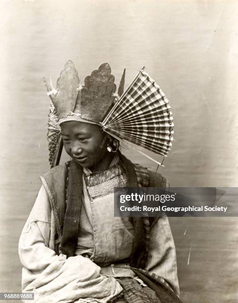 Tibetan dancing girl, China , 20th March 1922. Mount Everest Expedition 1922.