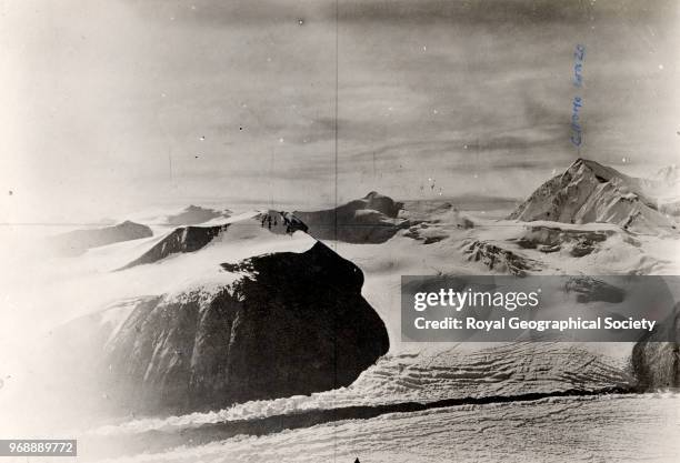 [Peaks including Chomo Lonzo], China , May 1921. Mount Everest Expedition 1921.