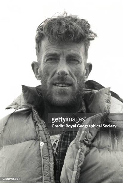 Portrait of Edmund Hillary, Nepal, March 1953. Mount Everest Expedition 1953.