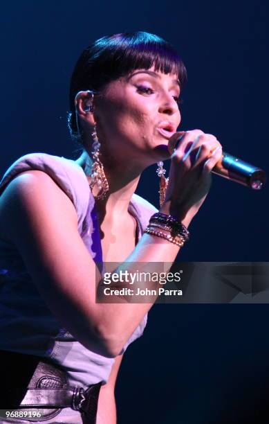 Nelly Furtado performs at Fillmore Miami Beach on February 19, 2010 in Miami Beach, Florida.