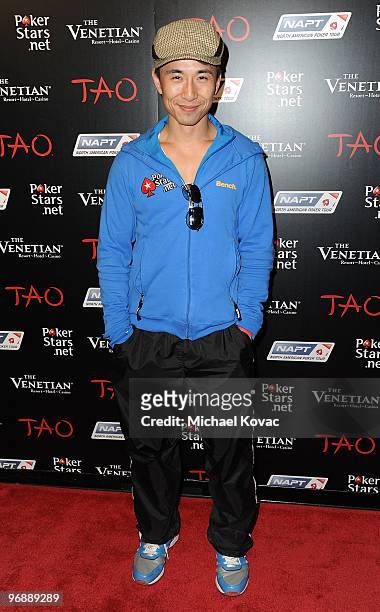 Actor James Kyson Lee attends the Pokerstars.net after party with performance by T-Pain at TAO Nightclub at the Venetian on February 19, 2010 in Las...